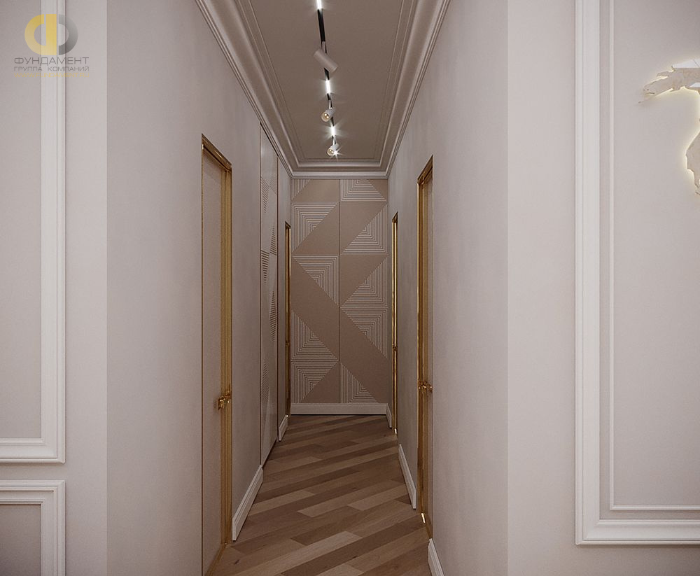 Дизайн интерьера коридора в трёхкомнатной квартире 79 кв.м в современном стиле14