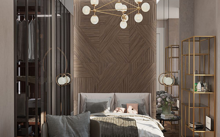 Дизайн интерьера спальни в четырёхкомнатной квартире 98 кв.м в стиле ар-деко18