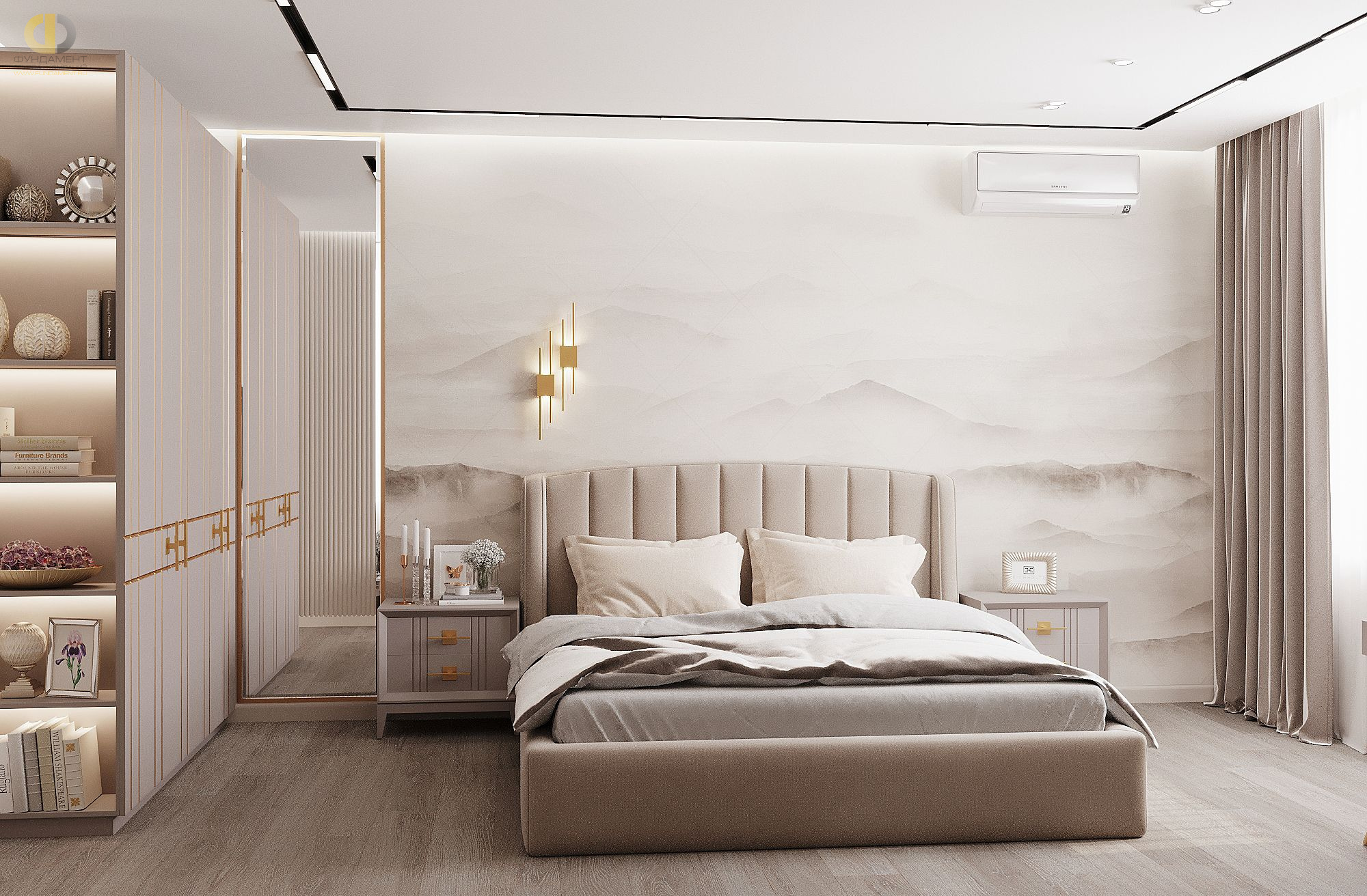 Дизайн спальни в стиле cовременном – фото 484