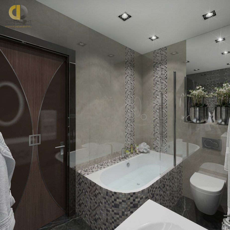 Дизайн интерьера ванной в доме 210 кв.м в стиле ар-деко37