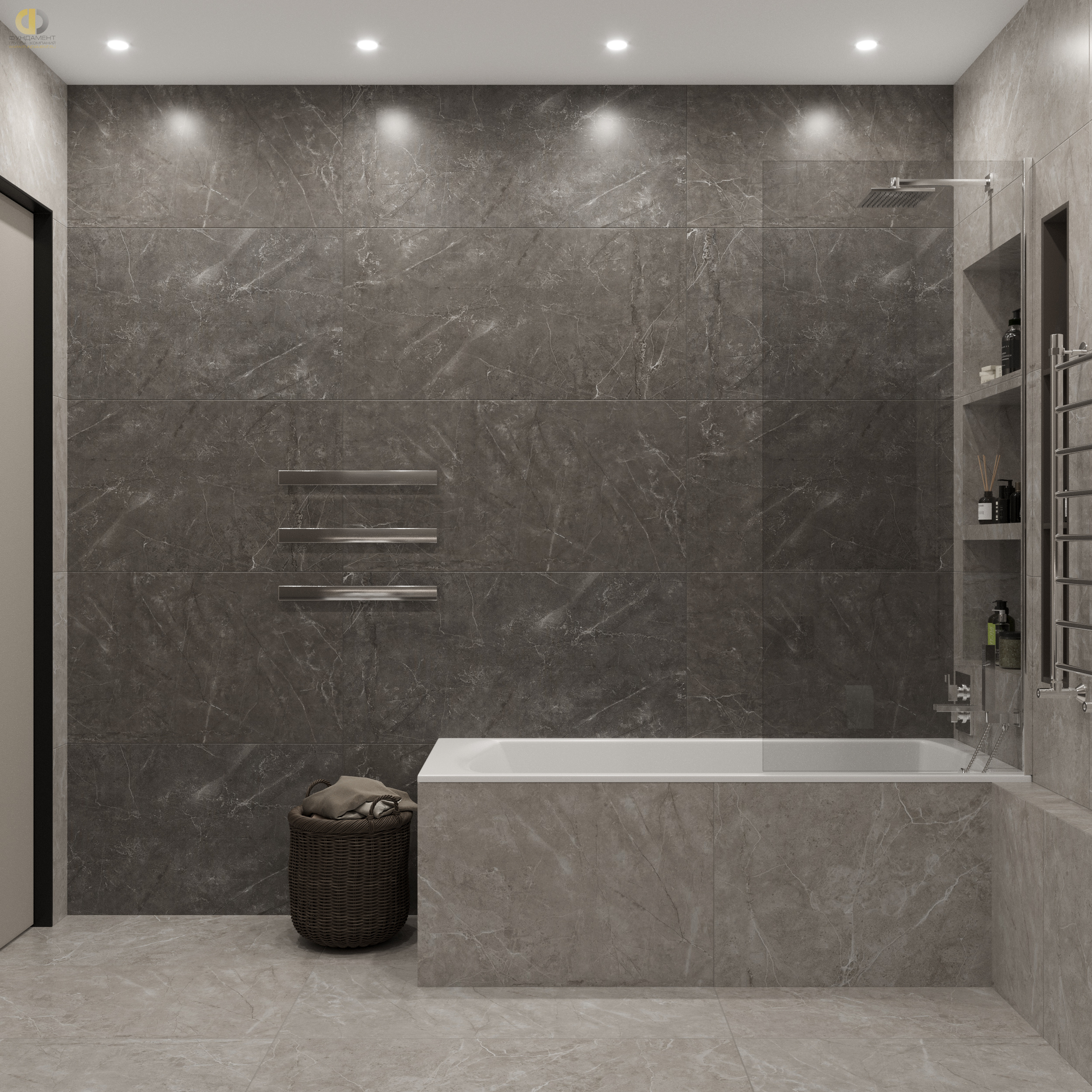 Дизайн ванной в стиле манимализском – фото 58