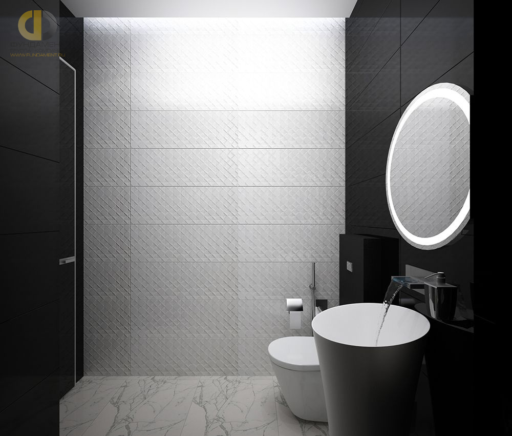 Дизайн ванной в квартире 60 кв.м в современном стиле