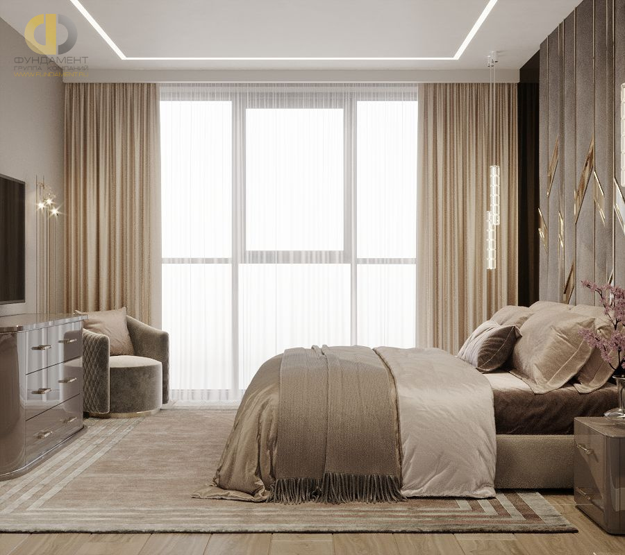Дизайн спальни в стиле cовременном – фото 401