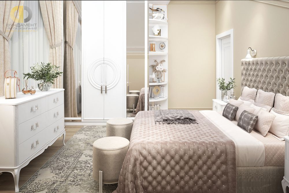 Дизайн спальни в белом цвете - фото