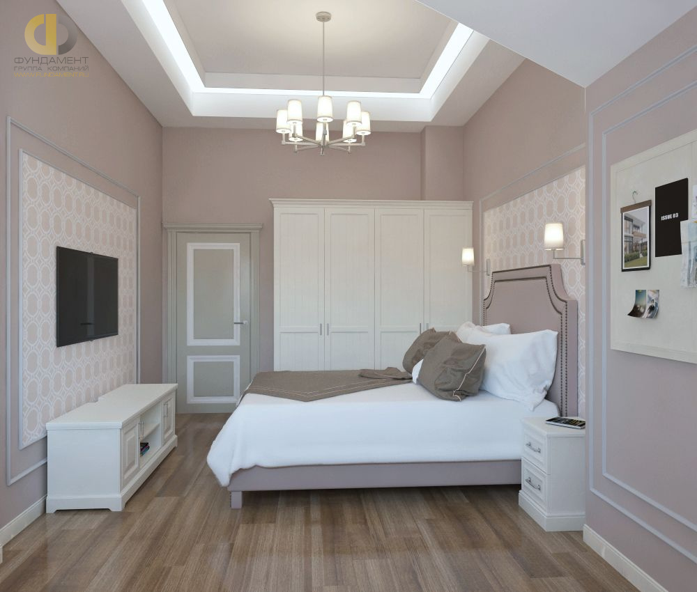 Дизайн интерьера спальни в доме 323 кв.м в классическом стиле40