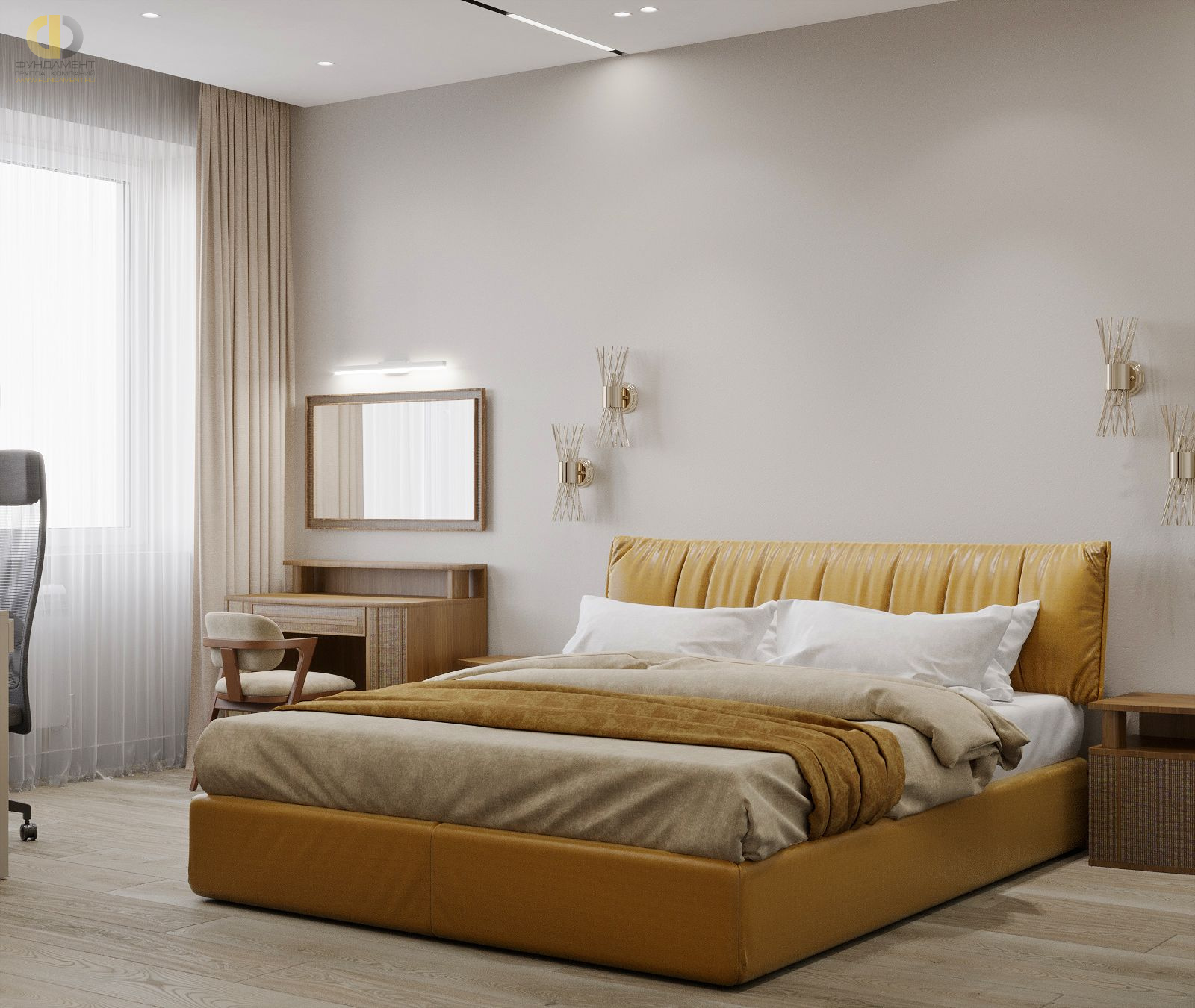 Дизайн спальни в стиле cовременном – фото 427