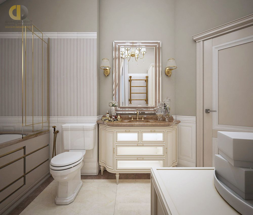Дизайн интерьера ванной в доме 323 кв.м в классическом стиле51