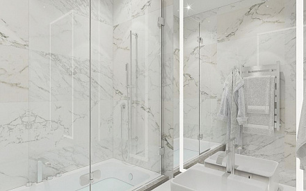 Дизайн интерьера ванной в доме 201 кв.м в стиле минимализм16