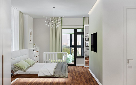 Дизайн интерьера спальни в семикомнатной квартире 153 кв.м в современном стиле8