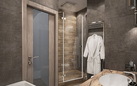 Дизайн интерьера ванной в четырёхкомнатной квартире 66 кв.м в современном стиле с элементами прованса15