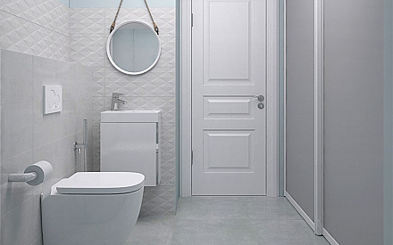 Дизайн интерьера ванной в доме 190 кв.м в стиле современная классика