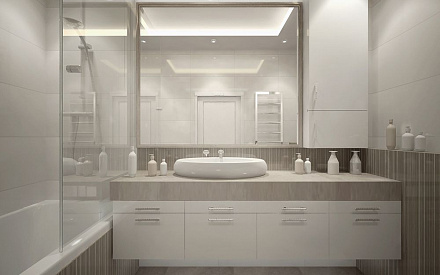 Дизайн интерьера ванной в трёхкомнатной квартире 70 кв.м в стиле неоклассика13