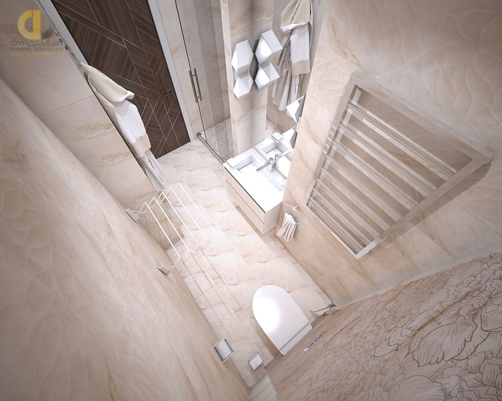 Дизайн интерьера ванной в четырёхкомнатной квартире 115 кв.м в современном стиле25