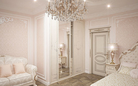 Дизайн интерьера спальни в четырёхкомнатной квартире 165 кв.м в классическом стиле35