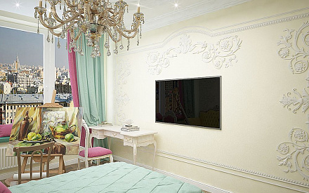Дизайн интерьера спальни в четырёхкомнатной квартире 165 кв.м в классическом стиле29