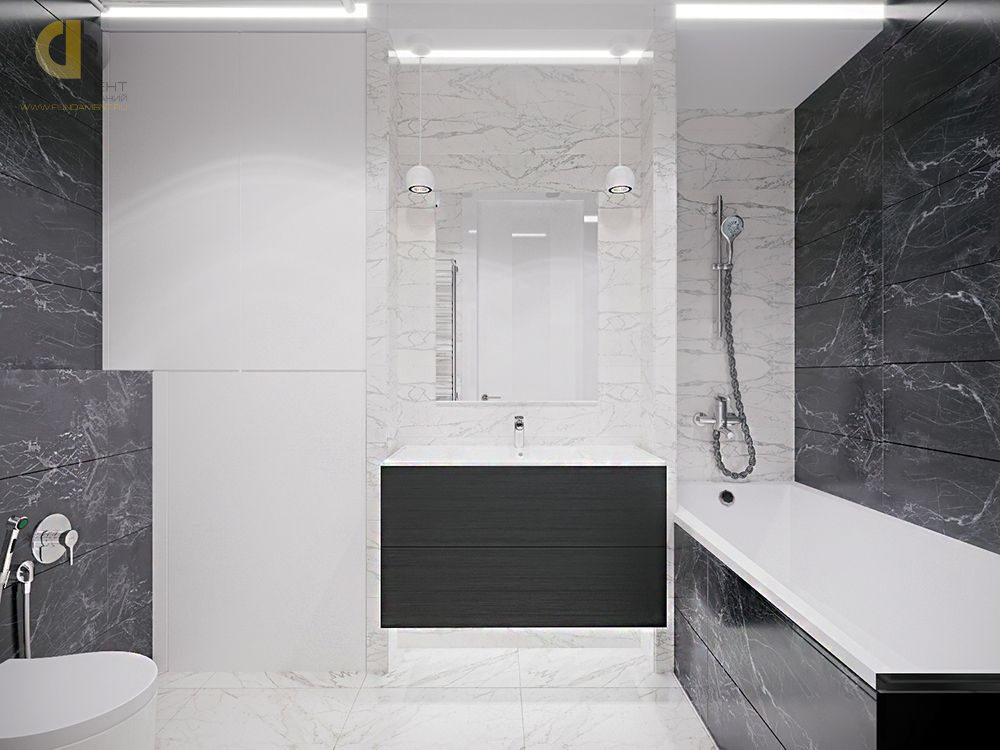 Дизайн интерьера ванной в 3х-комнатной квартире 70 кв.м в современном стиле14