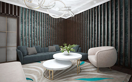 Дизайн интерьера  в трёхкомнатной квартире 124 кв.м в стиле ар-деко10