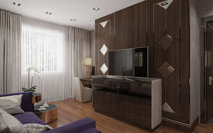 Дизайн интерьера спальни в доме 210 кв.м в стиле ар-деко17