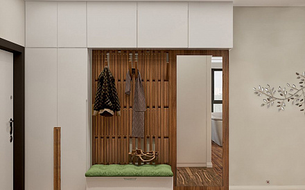 Дизайн интерьера коридора в семикомнатной квартире 153 кв.м в современном стиле24