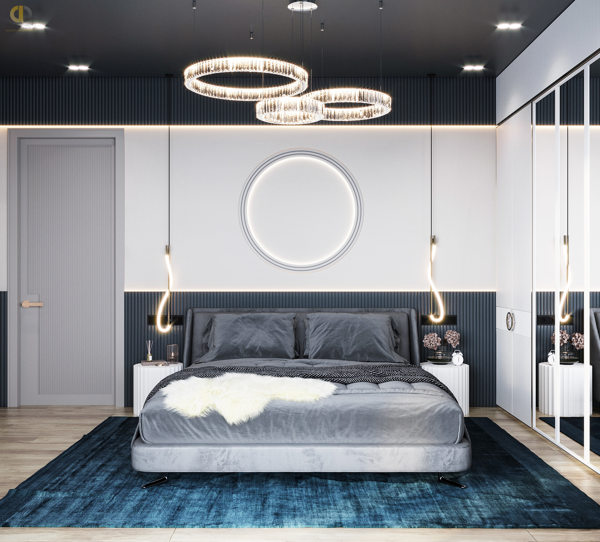 Дизайн спальни в стиле cовременном – фото 377