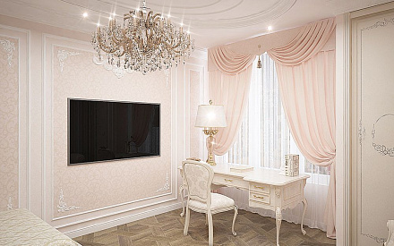 Дизайн интерьера спальни в четырёхкомнатной квартире 165 кв.м в классическом стиле31