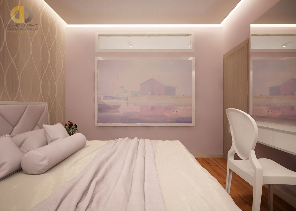 Дизайн интерьера спальни в трёхкомнатной квартире 70 кв.м в современном стиле9