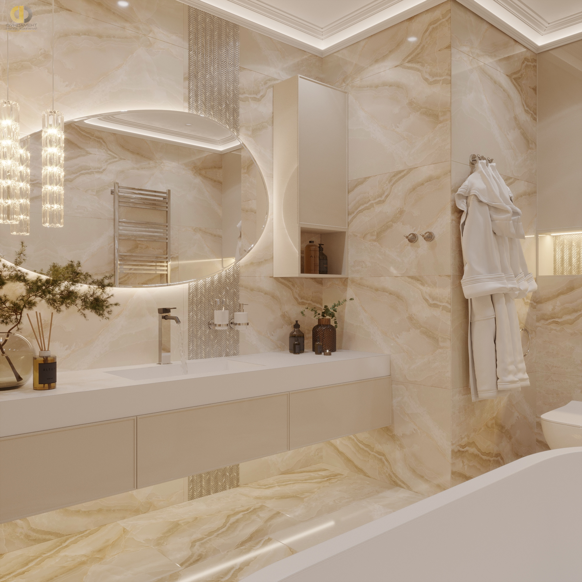 Дизайн ванной в стиле арт-деко – фото 171