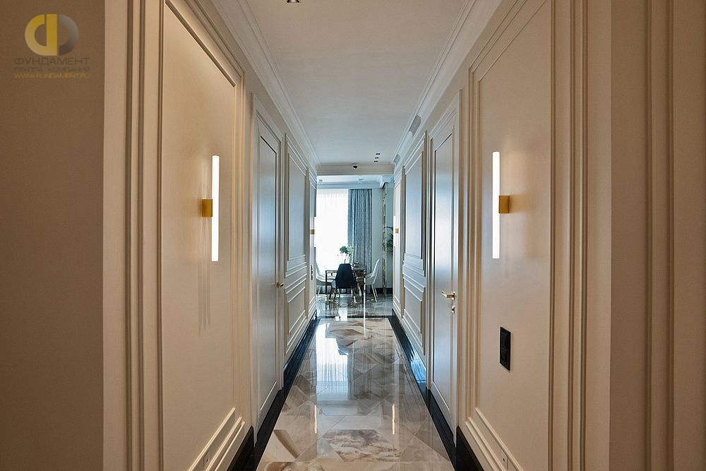 Ремонт коридора в трёхкомнатной квартире 133 кв. м в стиле ар-деко 30
