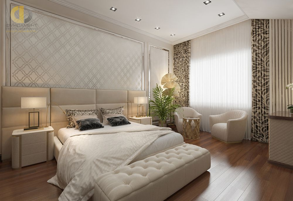 Дизайн интерьера спальни в доме 210 кв.м в стиле ар-деко26