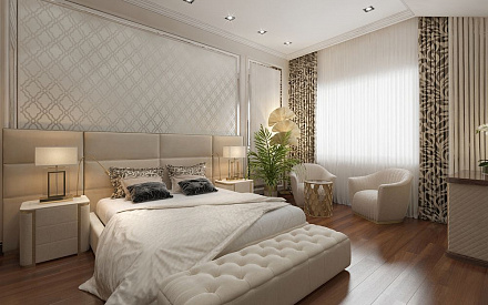 Дизайн интерьера спальни в доме 210 кв.м в стиле ар-деко26