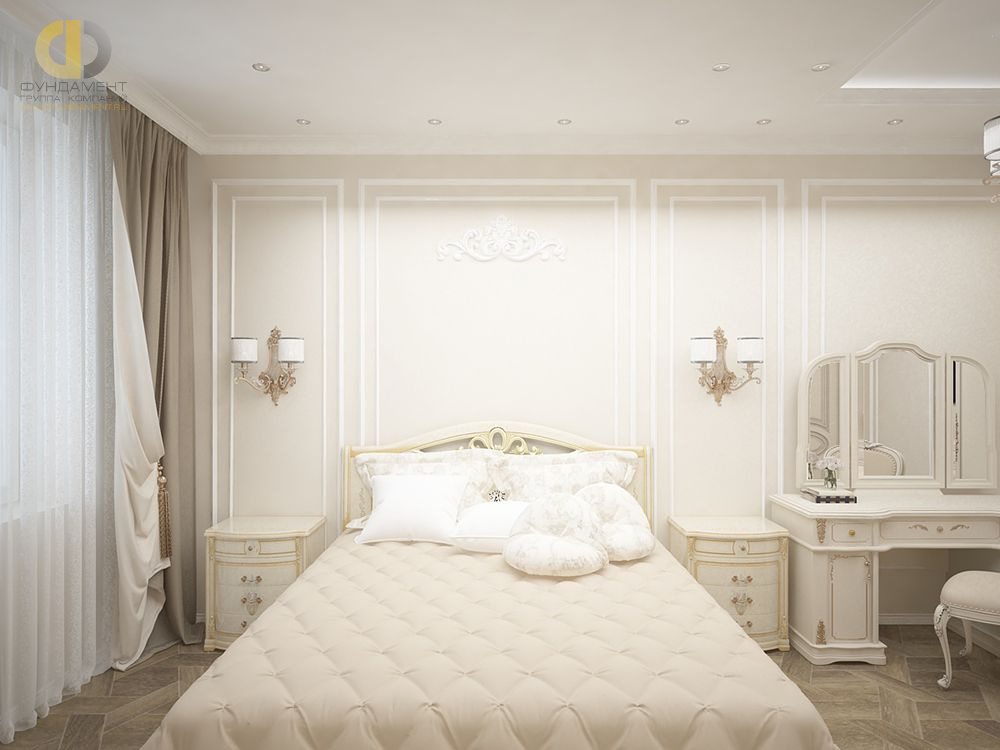 Дизайн спальни в белом цвете - фото