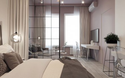 Дизайн интерьера однокомнатной квартиры в Москве