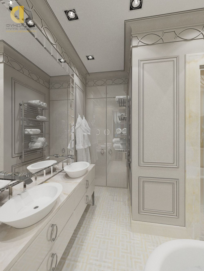 Дизайн интерьера ванной в доме 210 кв.м в стиле ар-деко30