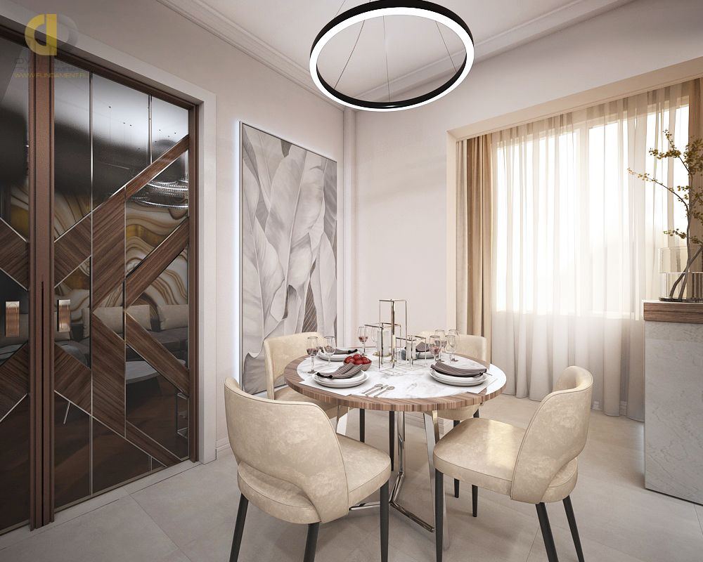 Дизайн интерьера кухни в четырёхкомнатной квартире 115 кв.м в современном стиле6