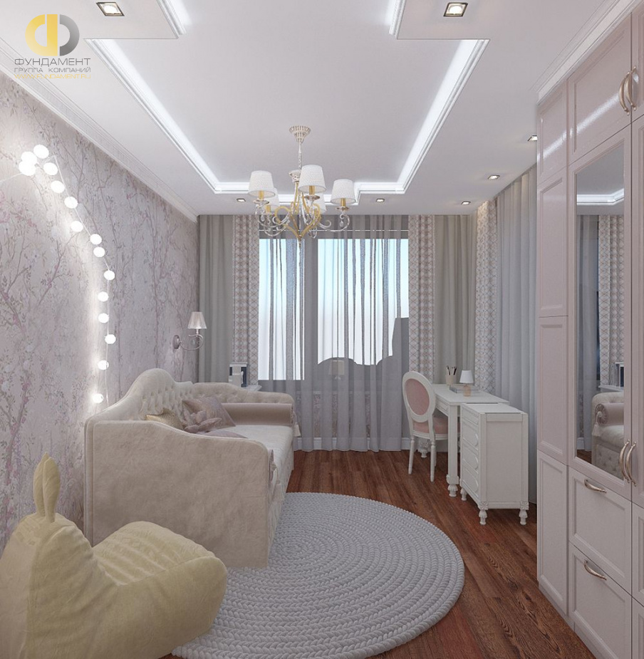 Дизайн интерьера детской в четырёхкомнатной квартире 116 кв. м в стиле неоклассика 18