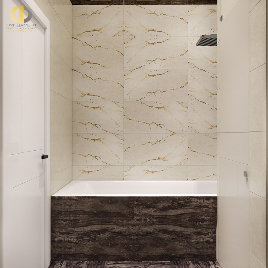 Дизайн интерьера ванной в двухкомнатной квартире 52 кв.м в современном стиле1