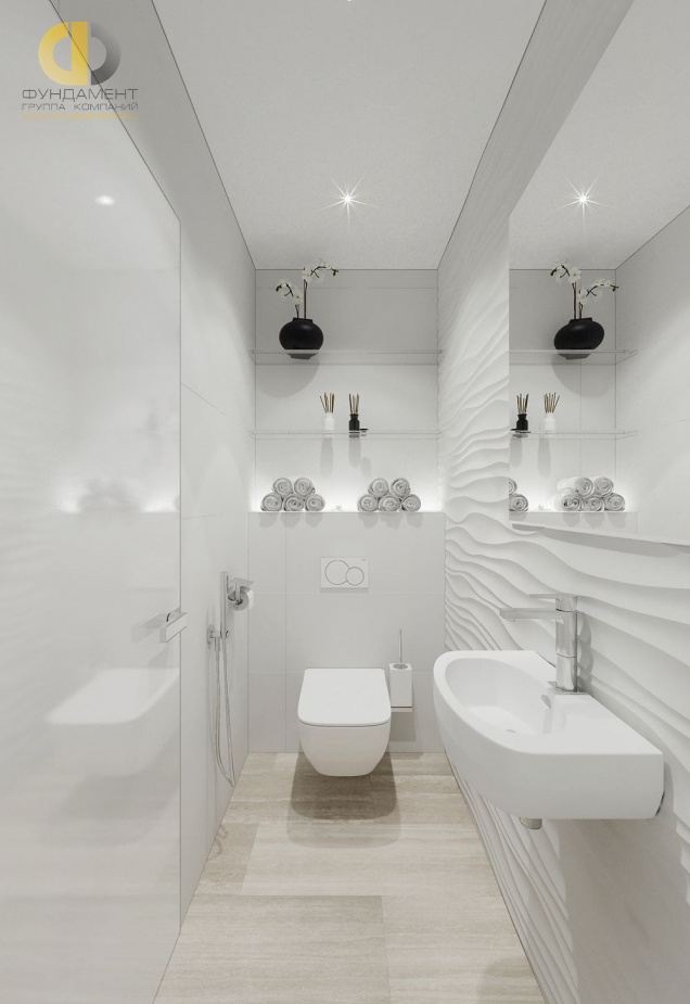 Дизайн интерьера ванной в доме 201 кв.м в стиле минимализм19