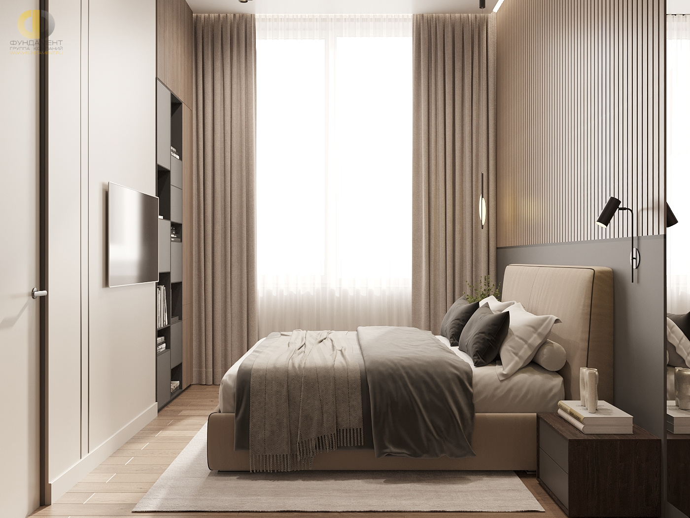 Дизайн спальни в стиле cовременном – фото 90