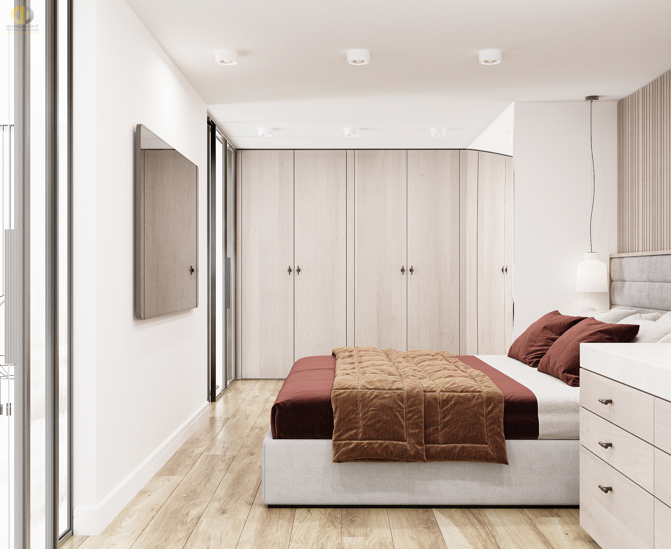Дизайн спальни в стиле манимализском – фото 375