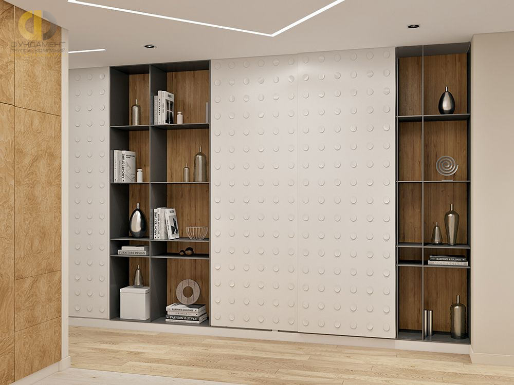Дизайн интерьера коридора в трёхкомнатной квартире 135 кв.м в современном стиле35