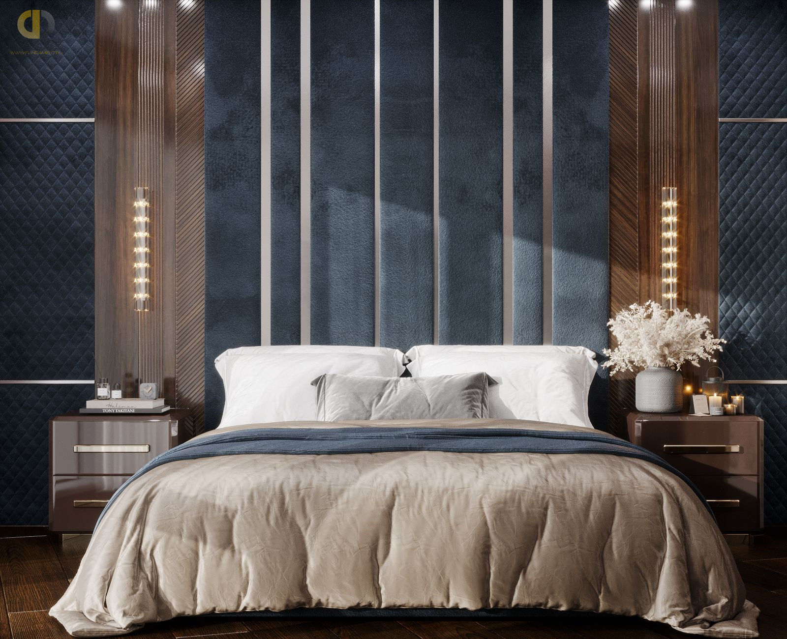 Дизайн спальни в стиле арт-деко – фото 411