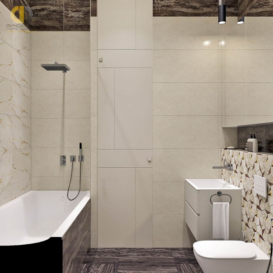 Дизайн интерьера ванной в двухкомнатной квартире 52 кв.м в современном стиле12