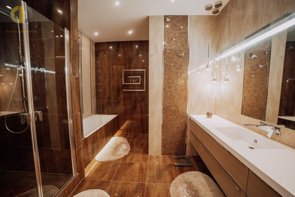 Фото ремонта ванной в двухкомнатной квартире 101 кв.м в современном стиле – фото 100