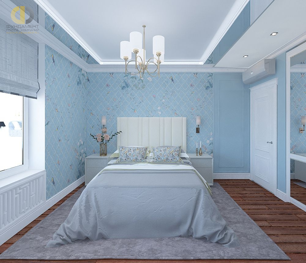 Дизайн интерьера спальни в четырёхкомнатной квартире 116 кв. м в стиле неоклассика 12