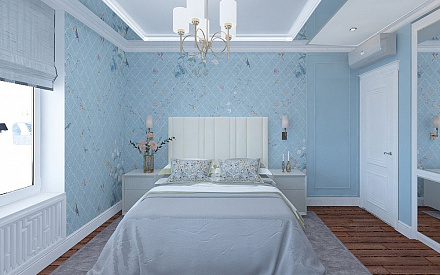Дизайн интерьера спальни в четырёхкомнатной квартире 116 кв. м в стиле неоклассика 12