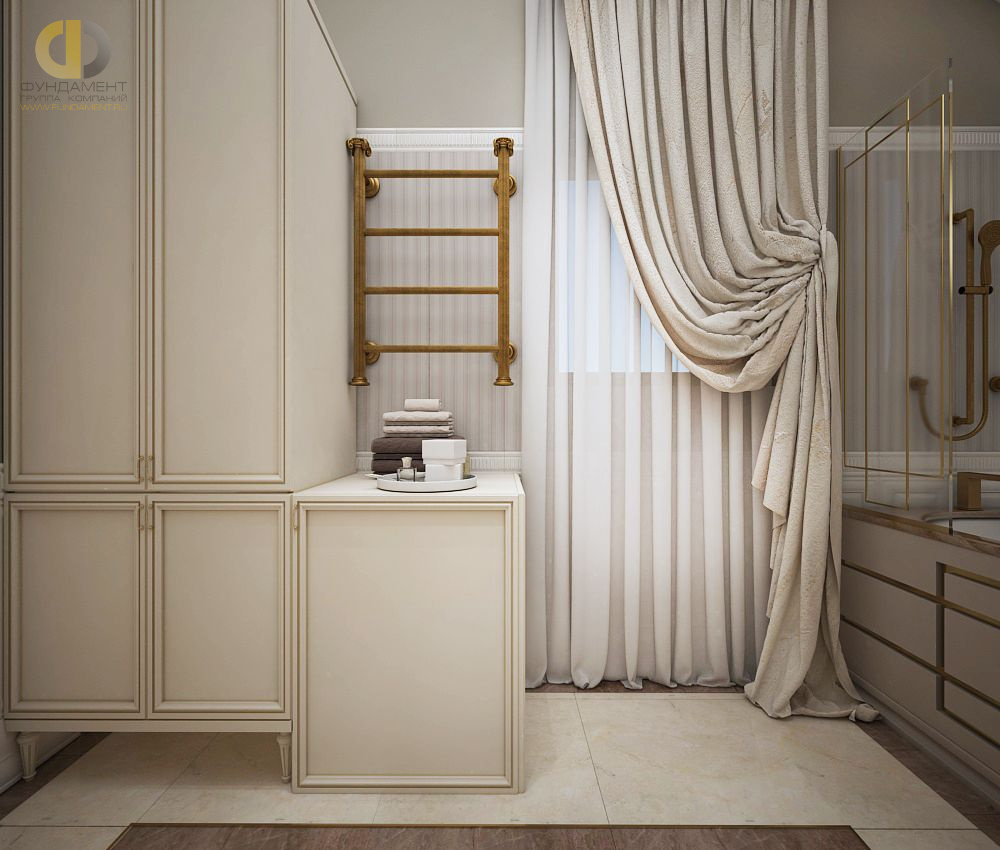 Дизайн интерьера ванной в доме 323 кв.м в классическом стиле53