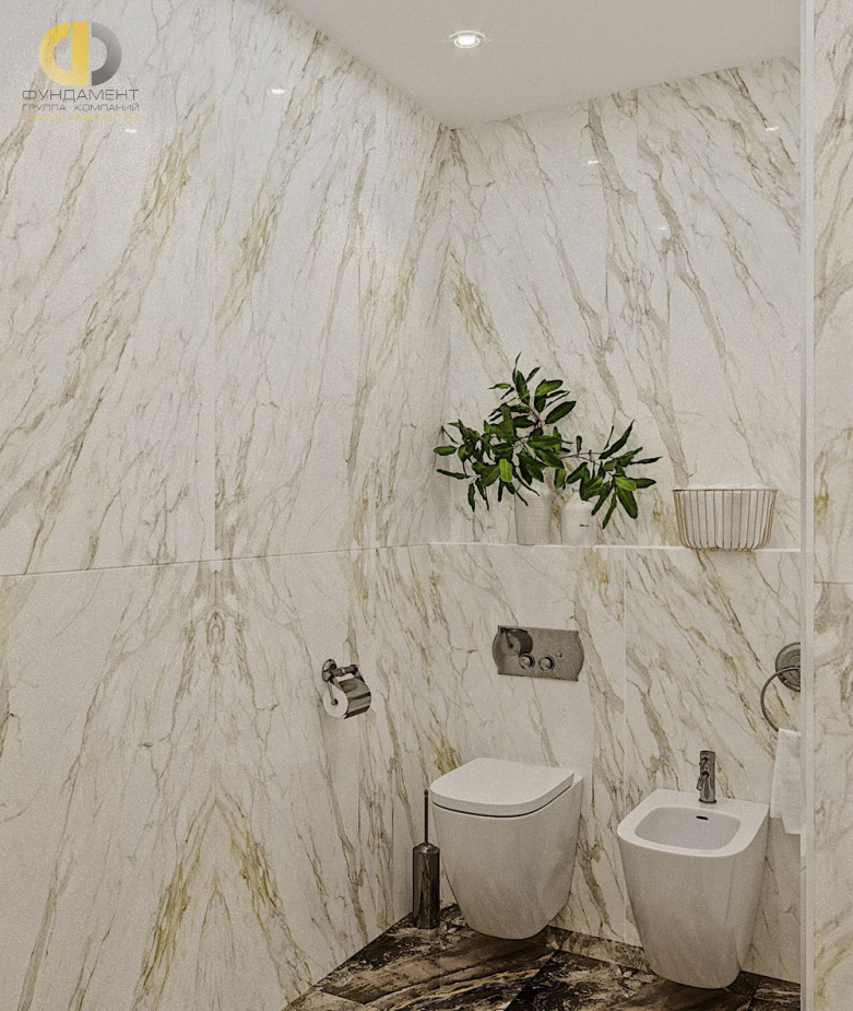 Дизайн интерьера ванной в четырёхкомнатной квартире 148 кв.м в стиле ар-деко с элементами неоклассики17
