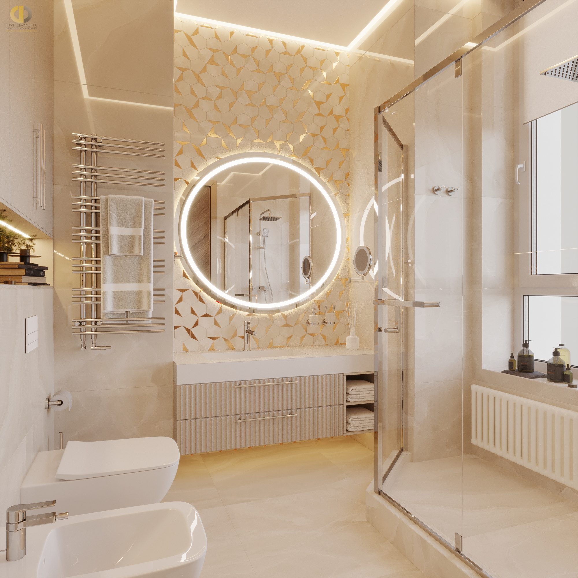 Дизайн ванной в стиле арт-деко – фото 194