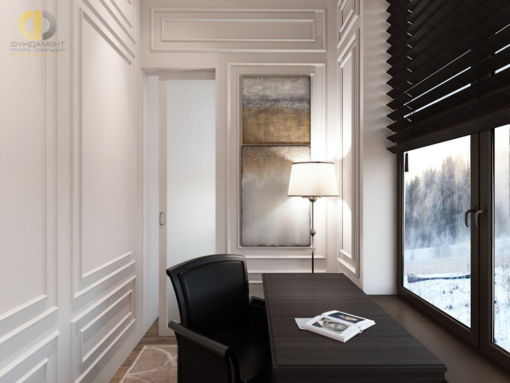 Дизайн интерьера балкона в четырёхкомнатной квартире 165 кв.м в классическом стиле с элементами лофт15