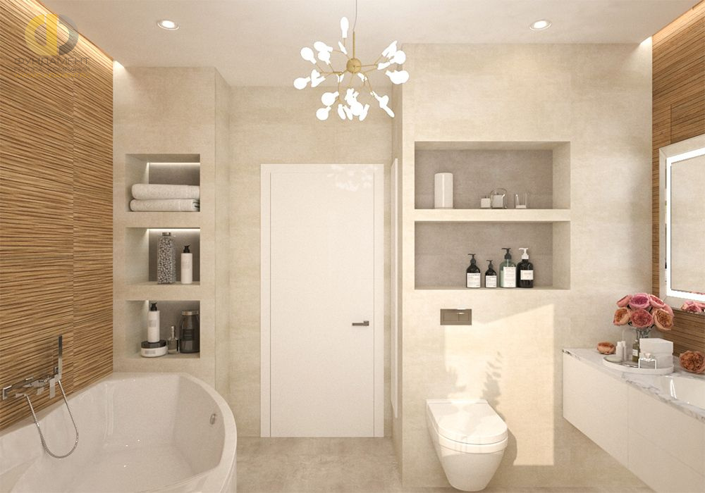 Дизайн интерьера ванной в трёхкомнатной квартире 117 кв.м в современном стиле15